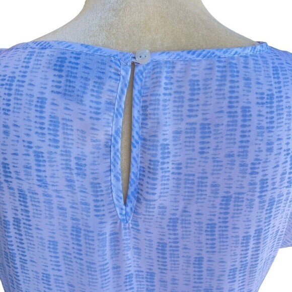 A.N.A A NEW APPROACH Blouse Top Size XS Sleeveless Tunic‎ White/Light Blue - Picture 6 of 14